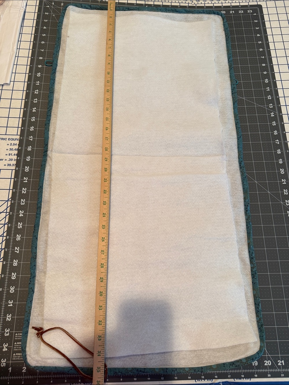 Project Handmade Quilted Roll-Up Organizer - Teal Gray Patchwork - Picture 8 of 13